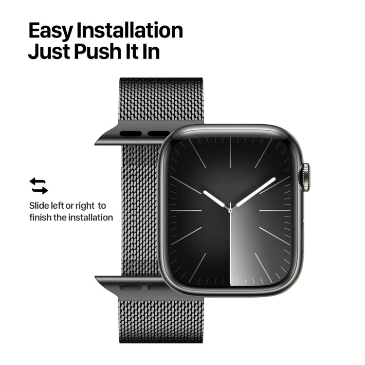 For Apple Watch Series 3 38mm DUX DUCIS Milanese Pro Series Stainless Steel Watch Band(Black) - Watch Bands by DUX DUCIS | Online Shopping UK | buy2fix