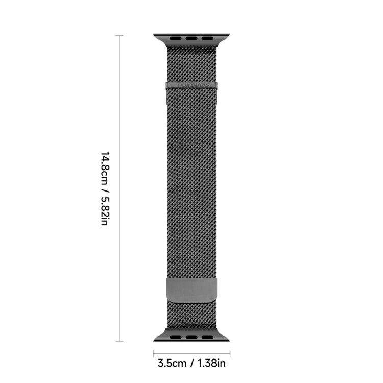 For Apple Watch Series 2 42mm DUX DUCIS Milanese Pro Series Stainless Steel Watch Band(Black) - Watch Bands by DUX DUCIS | Online Shopping UK | buy2fix