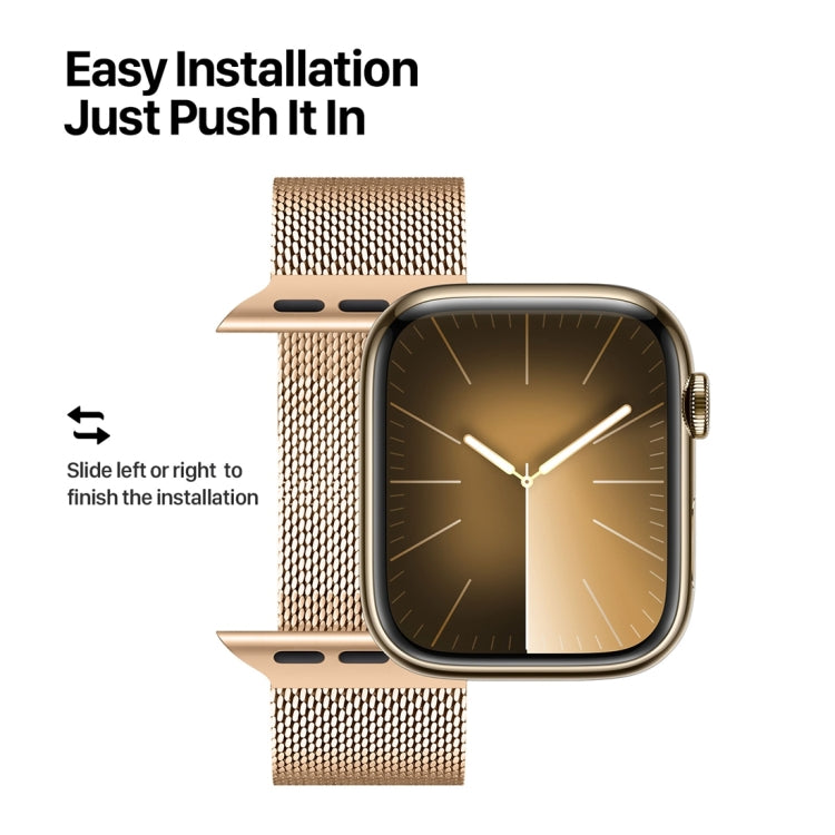 For Apple Watch Series 2 42mm DUX DUCIS Milanese Pro Series Stainless Steel Watch Band(Gold) - Watch Bands by DUX DUCIS | Online Shopping UK | buy2fix