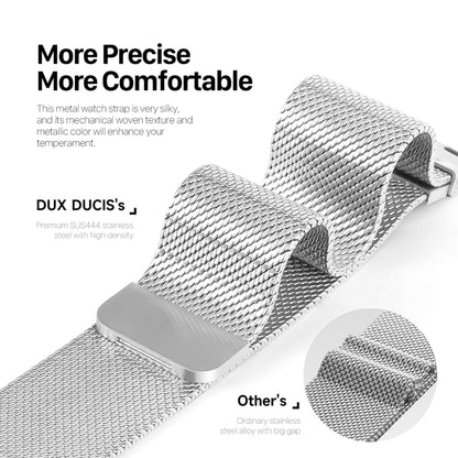 For Apple Watch Series 2 42mm DUX DUCIS Milanese Pro Series Stainless Steel Watch Band(Silver) - Watch Bands by DUX DUCIS | Online Shopping UK | buy2fix