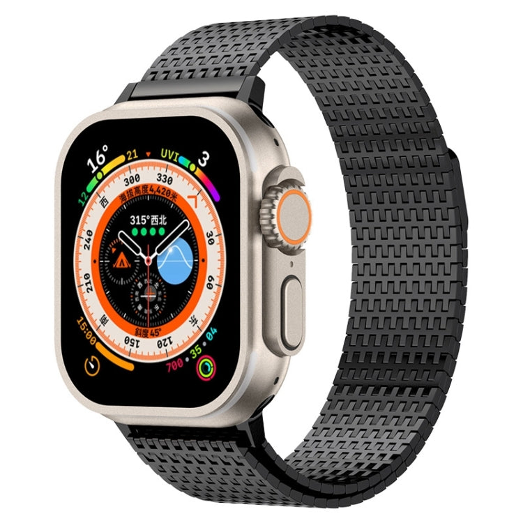 For Apple Watch Series 2 42mm Milanese Loop Magnetic Clasp Stainless Steel Watch Band(Black) - Watch Bands by buy2fix | Online Shopping UK | buy2fix