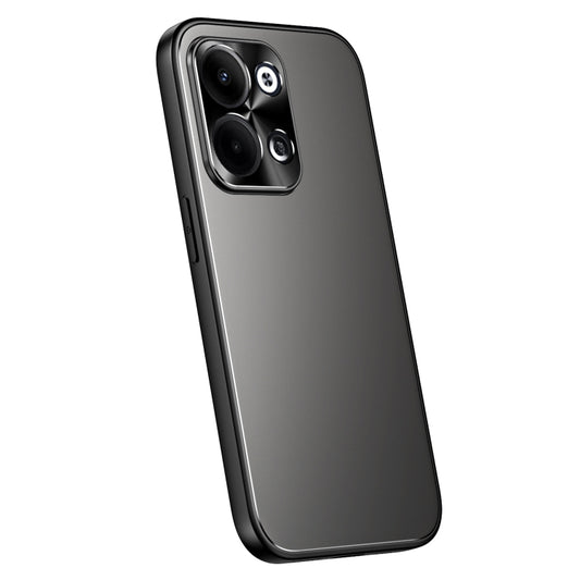 For OPPO Reno9 Pro+ R-JUST RJ-61 Electroplating Frosted TPU + PC Phone Case(Grey) - OPPO Cases by R-JUST | Online Shopping UK | buy2fix