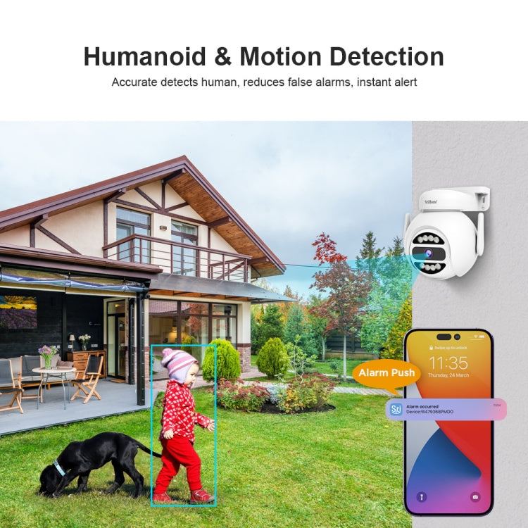 SriHome SH047 4MP IP66 Waterproof Motion Detection Night Vision WiFi HD Camera(US Plug) - Wireless Camera by SriHome | Online Shopping UK | buy2fix