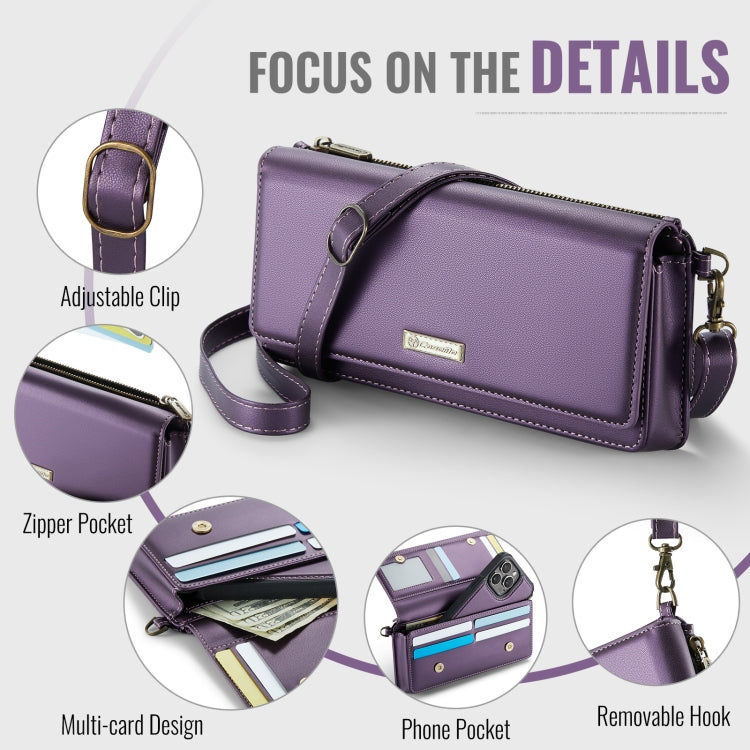 CaseMe Me30 Multi Functional Diagonal Cross Bag Phone Case(Purple) -  by CaseMe | Online Shopping UK | buy2fix