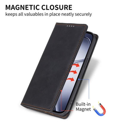 For Redmi K70 Ultra Business Solid Color Magnetic RFID Leather Phone Case(Black) - Xiaomi Cases by buy2fix | Online Shopping UK | buy2fix