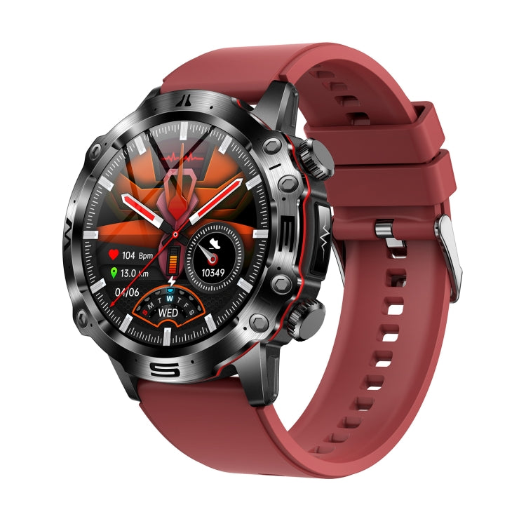 ET482 1.43 inch AMOLED Screen Sports Smart Watch Support Bluethooth Call /  ECG Function(Red Silicone Band) - Smart Watches by buy2fix | Online Shopping UK | buy2fix