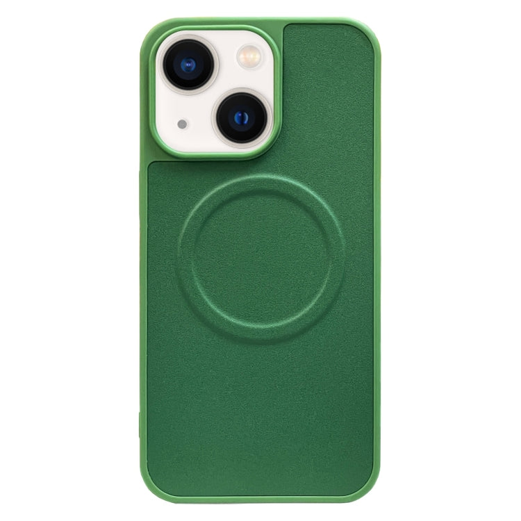 For iPhone 14 Plus 2 in 1 MagSafe Magnetic Silicone Leather Phone Case(Green) - iPhone 14 Plus Cases by buy2fix | Online Shopping UK | buy2fix