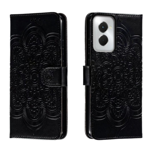 For Motorola Moto G Power 5G 2024 Sun Mandala Embossing Pattern Phone Leather Case(Black) - Motorola Cases by buy2fix | Online Shopping UK | buy2fix