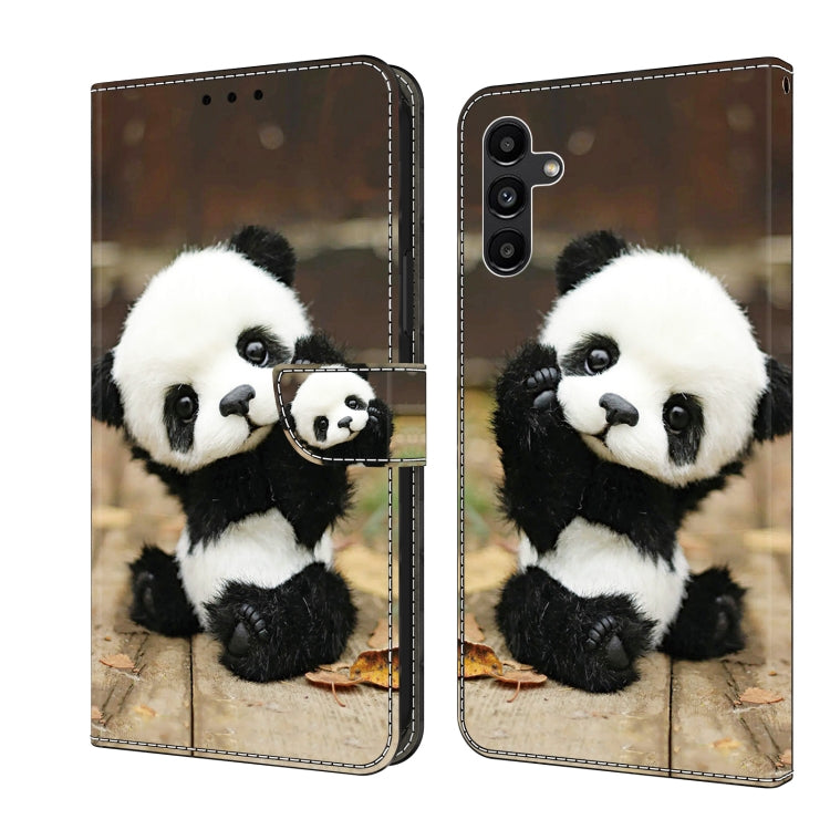 For Samsung Galaxy S24 5G Crystal Painted Leather Phone case(Panda) - Galaxy S24 5G Cases by buy2fix | Online Shopping UK | buy2fix