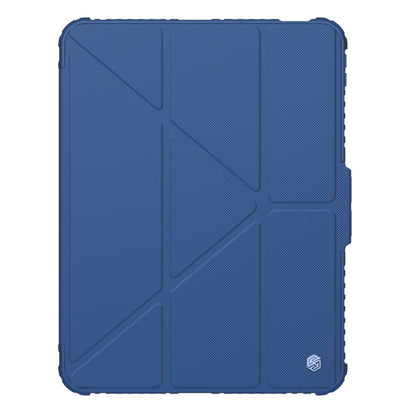 For iPad Pro 11 2024 NILLKIN Bumper Pro Multi-angle Folding Style Tablet Leather Case(Blue) - More iPad Cases by NILLKIN | Online Shopping UK | buy2fix