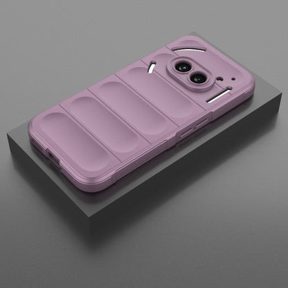 For Nothing Phone 2a Magic Shield TPU + Flannel Phone Case(Purple) - More Brand by buy2fix | Online Shopping UK | buy2fix