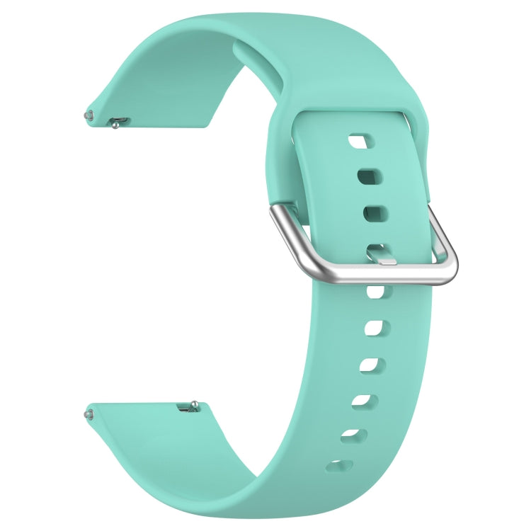 For CMF Watch Pro D395 22mm Solid Color Silver Buckle Silicone Watch Band, Size:S(Teal) - Watch Bands by buy2fix | Online Shopping UK | buy2fix