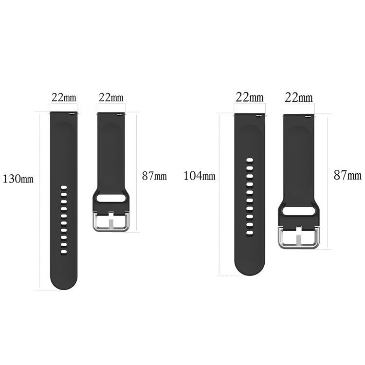 For CMF Watch Pro D395 22mm Solid Color Silver Buckle Silicone Watch Band, Size:S(Red) - Watch Bands by buy2fix | Online Shopping UK | buy2fix