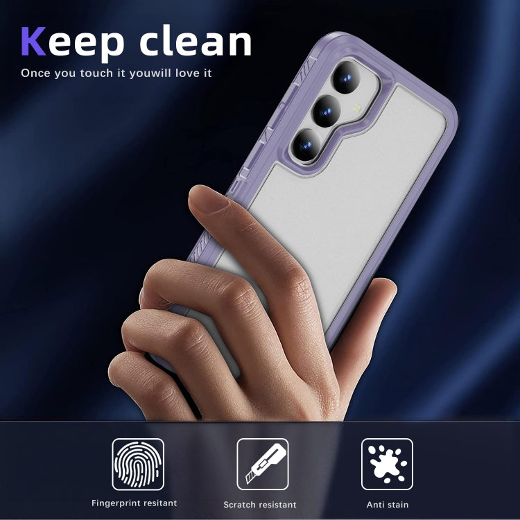 For Samsung Galaxy S24 5G Guard Life Waterproof Frosted Phone Case(Light Purple) - Galaxy S24 5G Cases by buy2fix | Online Shopping UK | buy2fix