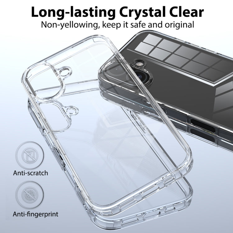 For iPhone 16 Scratchproof Acrylic TPU Phone Case(Transparent) - iPhone 16 Cases by buy2fix | Online Shopping UK | buy2fix