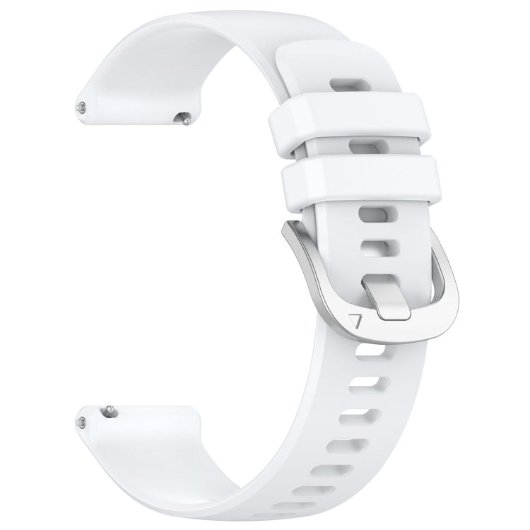 For Xiaomi Watch 2 Liquid Glossy Silver Buckle Silicone Watch Band(White) - Watch Bands by buy2fix | Online Shopping UK | buy2fix