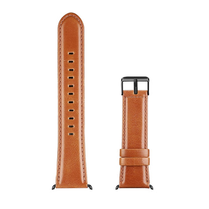 For Apple Watch Series 2 38mm DUX DUCIS Business Genuine Leather Watch Strap(Khaki) - Watch Bands by DUX DUCIS | Online Shopping UK | buy2fix