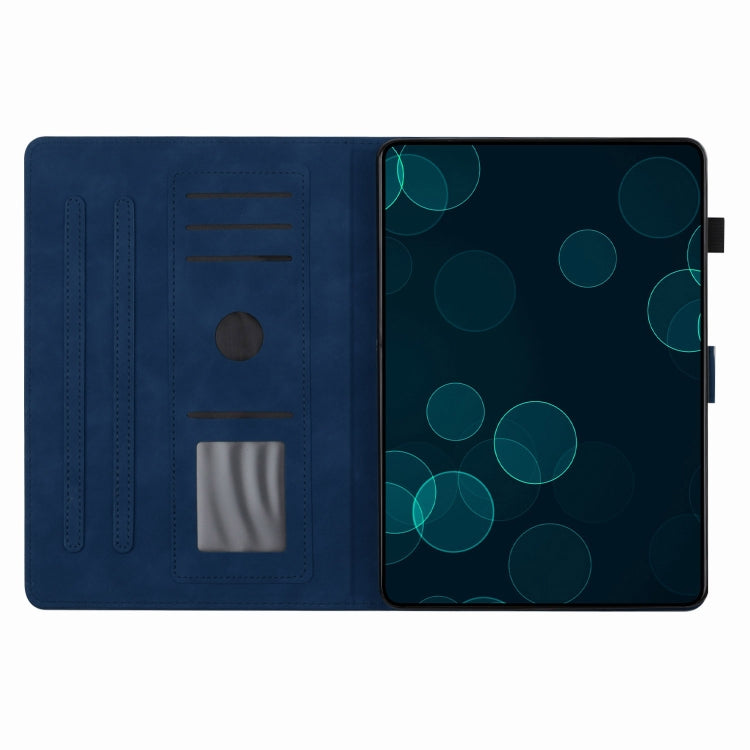 For Lenovo Tab M11/Xiaoxin Pad 11 2024 Coconut Tree Embossed Smart Leather Tablet Case(Blue) - Lenovo by buy2fix | Online Shopping UK | buy2fix