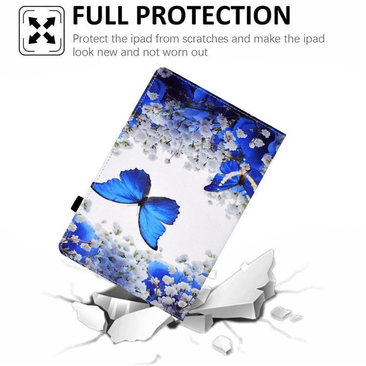 For Lenovo Tab M11 / Xiaoxin Pad 11 2024 Colored Drawing Stitching Elastic Band Smart Leather Tablet Case(Flower Butterfly) - Lenovo by buy2fix | Online Shopping UK | buy2fix