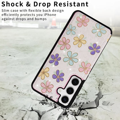 For Samsung Galaxy S25 5G Printed Double Buckle RFID Anti-theft Phone Case(Blossoming Flowers) - Galaxy S25 5G Cases by buy2fix | Online Shopping UK | buy2fix