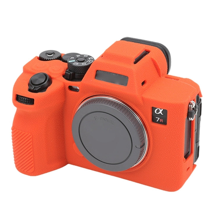 For Sony ILCE7RM5 / A7R5 Litchi Texture Soft Silicone Protective Case(Orange) - Protective Case by buy2fix | Online Shopping UK | buy2fix