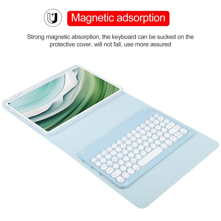 For Huawei MatePad Pro 11 2024 / 2022 Round Button Bluetooth Keyboard Rotatable Holder Leather Case(Sky Blue) - Huawei Keyboard by buy2fix | Online Shopping UK | buy2fix