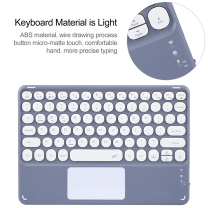 For Huawei MatePad Pro 11 2024 / 2022 Round Button Bluetooth Keyboard Rotatable Holder Leather Case with Touchpad(Lavender Purple) - Huawei Keyboard by buy2fix | Online Shopping UK | buy2fix