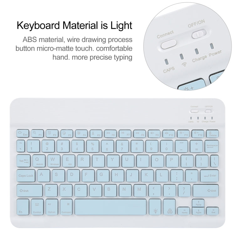 For Xiaomi Pad 6 Square Button Backlight Bluetooth Keyboard Rotatable Holder Leather Case(Sky Blue) - Others Keyboard by buy2fix | Online Shopping UK | buy2fix