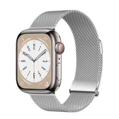 For Apple Watch 42mm ZGA Milanese Magnetic Metal Watch Band(Silver) - Watch Bands by ZGA | Online Shopping UK | buy2fix