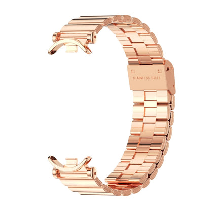 For Xiaomi Mi Band 8 Mijobs GT4 Bamboo Buckle Metal Watch Band(Rose Gold) - Watch Bands by MIJOBS | Online Shopping UK | buy2fix