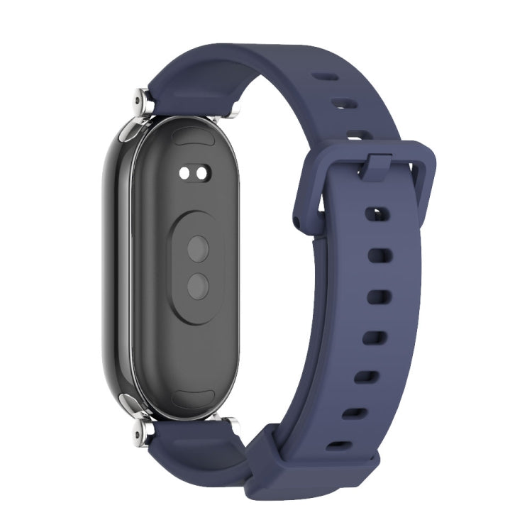 For Xiaomi Mi Band 8 / 9 / 9 NFC Mijobs GT4 Silicone Breathable Watch Band(Midnight Blue Silver) - Watch Bands by MIJOBS | Online Shopping UK | buy2fix