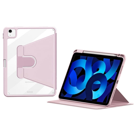 For iPad Pro 11 2022 / 2021 / 2020 ZGA Tri-Fold 360 Rotation Smart Leather Tablet Case(Pink) - iPad Pro 11 (2022/2021) Cases by ZGA | Online Shopping UK | buy2fix