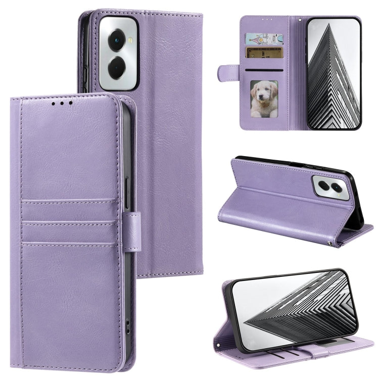 For Motorola Moto G Power 2024 Simple 6-Card Wallet Leather Phone Case(Purple) - Motorola Cases by buy2fix | Online Shopping UK | buy2fix