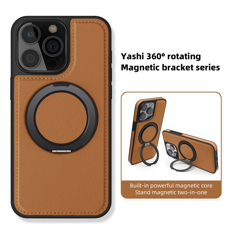 For iPhone 15 Yashi 360 Degree Rotating MagSafe Bracket Phone Case(Dark Green) - iPhone 15 Cases by buy2fix | Online Shopping UK | buy2fix