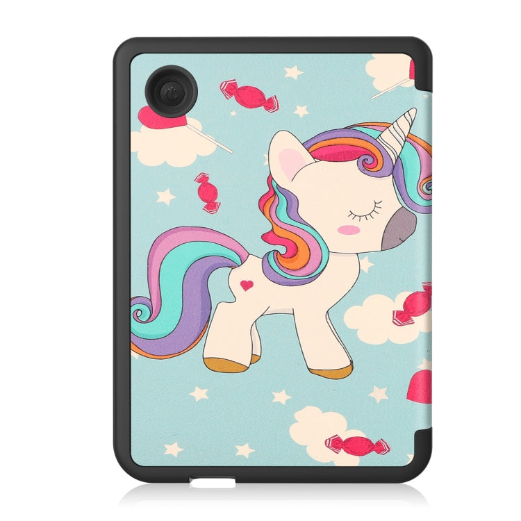 For KOBO Clara Colour 2024 / BW Painted Voltage Caster TPU Leather Smart Tablet Case(Unicorn) - Others by buy2fix | Online Shopping UK | buy2fix