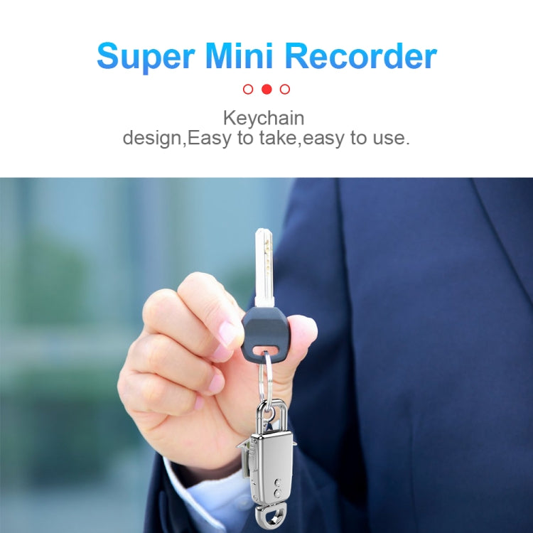 JNN S20 Zinc Alloy Keychain Voice Recorder, Memory:4GB(Silver) - Other Style by JNN | Online Shopping UK | buy2fix