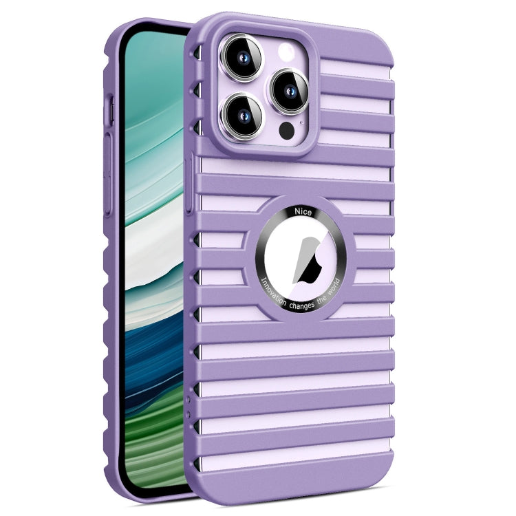 For iPhone 15 Pro Max Hollow Heat Dissipation MagSafe Magnetic PC Phone Case(Purple) - iPhone 15 Pro Max Cases by buy2fix | Online Shopping UK | buy2fix