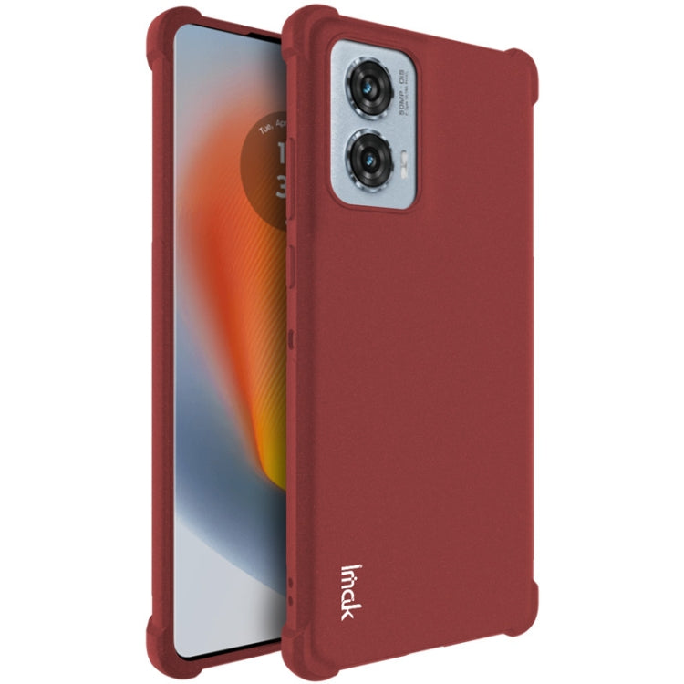 For Motorola Edge 50 Fusion 5G imak Shockproof Airbag TPU Phone Case(Matte Red) - Motorola Cases by imak | Online Shopping UK | buy2fix