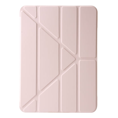 For iPad Air 13 2024 TPU Deformation Flip Leather Tablet Case with Holder(Light Pink) - iPad Air 13 2024 Cases by buy2fix | Online Shopping UK | buy2fix