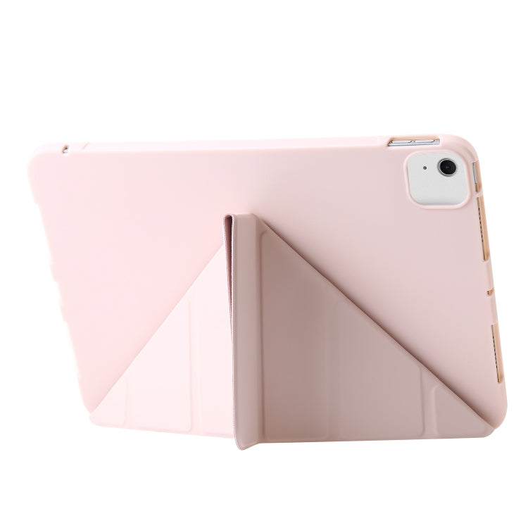 For iPad Air 13 2024 TPU Deformation Flip Leather Tablet Case with Holder(Light Pink) - iPad Air 13 2024 Cases by buy2fix | Online Shopping UK | buy2fix