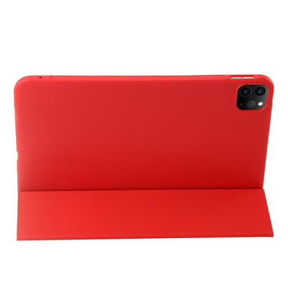 For iPad Pro 13 2024 Three-fold Holder Flip Tablet Leather Case(Red) - iPad Pro 13 2024 Cases by buy2fix | Online Shopping UK | buy2fix