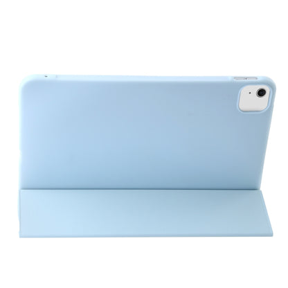 For iPad Air 13 2024 Three-fold Holder Flip Tablet Leather Case(Sky Blue) - iPad Air 13 2024 Cases by buy2fix | Online Shopping UK | buy2fix