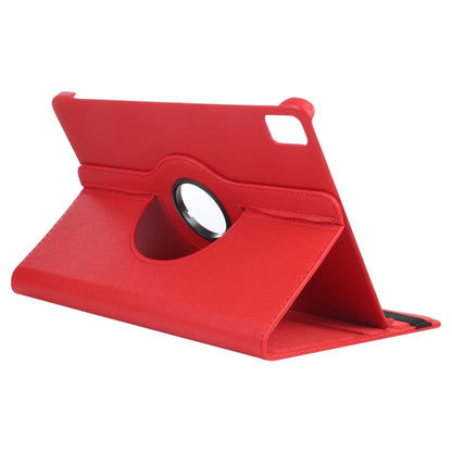 For iPad Pro 11 2024 360 Degree Rotation Litchi Texture Leather Tablet Case with Holder(Red) - iPad Pro 11 2024 Cases by buy2fix | Online Shopping UK | buy2fix