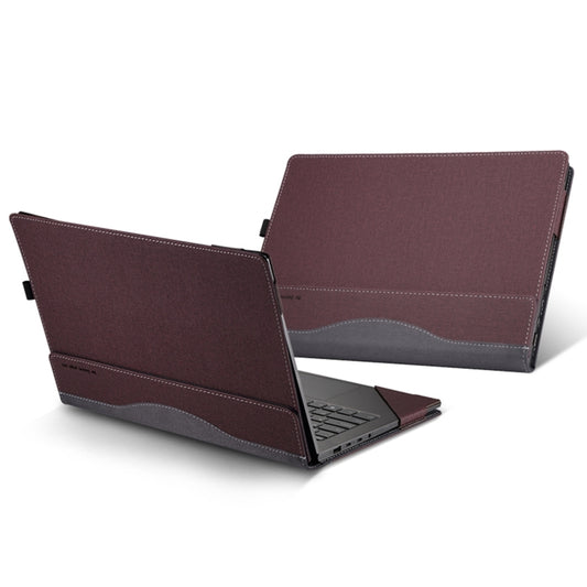 For HP Envy Laptop 17 inch 17-cr / 17-ch Leather Laptop Shockproof Protective Case(Wine Red) - 15.6 - 17 inch by buy2fix | Online Shopping UK | buy2fix