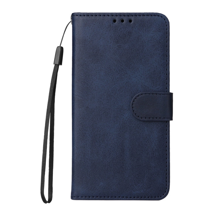 For iPhone 16 Classic Calf Texture Flip Leather Phone Case(Blue) - iPhone 16 Cases by buy2fix | Online Shopping UK | buy2fix