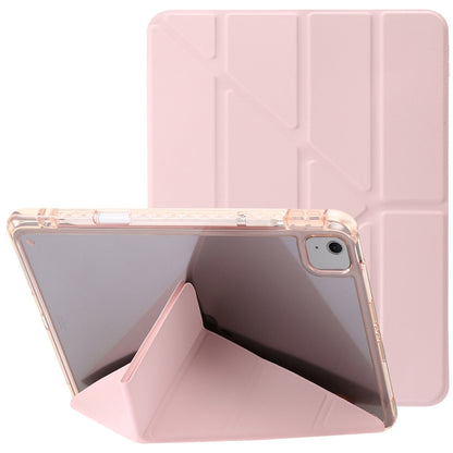 For iPad Air 13 2024 Clear Acrylic Deformation Leather Tablet Case(Pink) - iPad Air 13 2024 Cases by buy2fix | Online Shopping UK | buy2fix