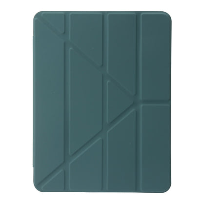 For iPad Air 11 2024 Clear Acrylic Deformation Leather Tablet Case(Dark Green) - iPad Air 11 2024 Cases by buy2fix | Online Shopping UK | buy2fix