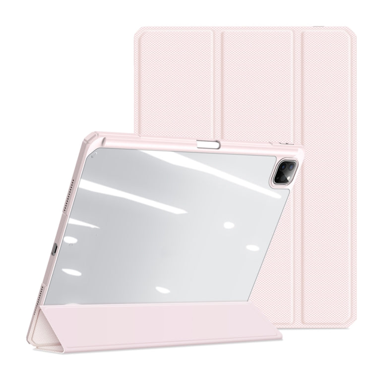 For iPad Pro 13 2024 DUX DUCIS TOBY Series Antiskid Leather Tablet Case with Sleep / Wake-up Function(Pink) - iPad Pro 13 2024 Cases by DUX DUCIS | Online Shopping UK | buy2fix