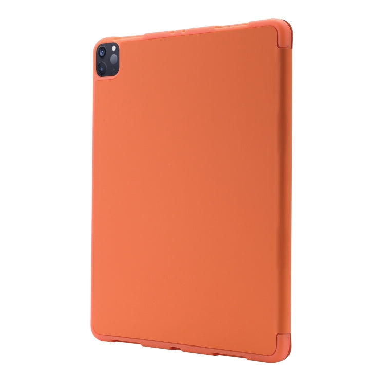 For iPad Air 13 2024 Skin Feel Tri-fold Leather Tablet Case with Pen Slot(Orange) - iPad Air 13 2024 Cases by buy2fix | Online Shopping UK | buy2fix