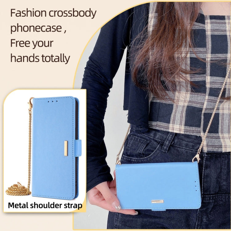 For Xiaomi Redmi K70 5G / K70 Pro 5G Crossbody Chain Leather Phone Case(Blue) - K70 Pro Cases by buy2fix | Online Shopping UK | buy2fix